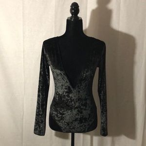 Victoria Secrets plung velvet body suit